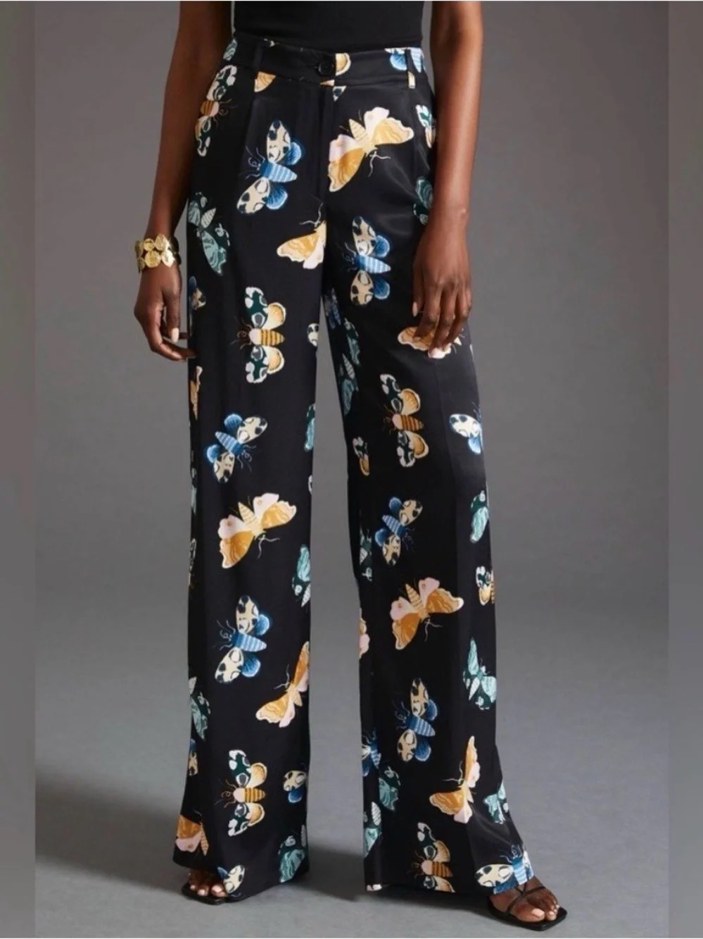 Anthropologie Sarah Gordon x Maeve Butterfly Print Trousers